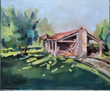 Grange du château de Guerrand (Finistère) - Paysages huile
