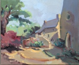 La maison du Chapealin de la chapelle de Kerhir à Trédarzec (Côtes d'Armor) - Paysages huile