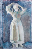 La première épingle, statue de trégorroise ajustant sa coiffe, par Amel BEAUFILS (1882-1952) Mairie de Tréguier - Opéra de Paris -  La St Loup